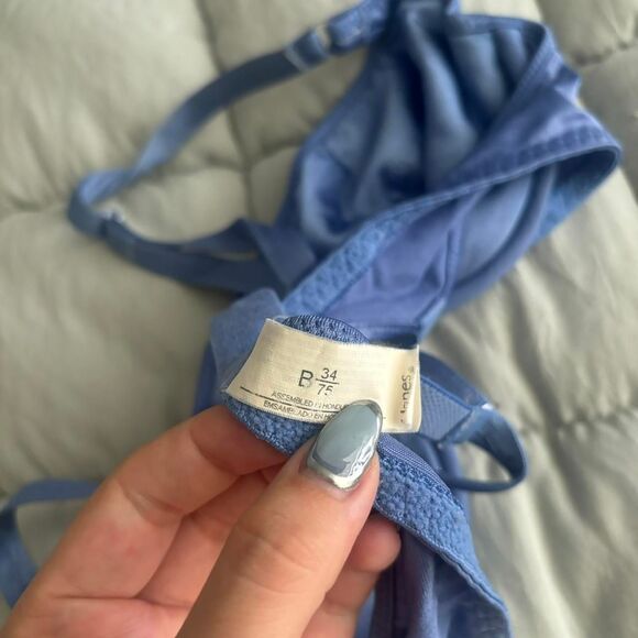 Vintage Blue Lace Bra 34B - Picture 3 of 3